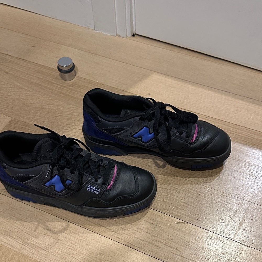 New Balance 550 Black Sneakers with Blue and Pink size 7 women 5.5 youth